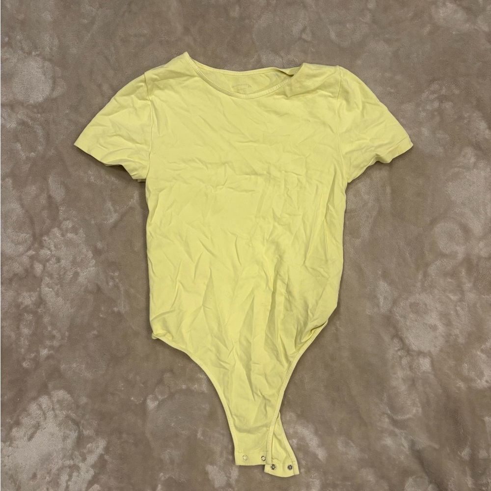 Free People Yellow Bodysuit